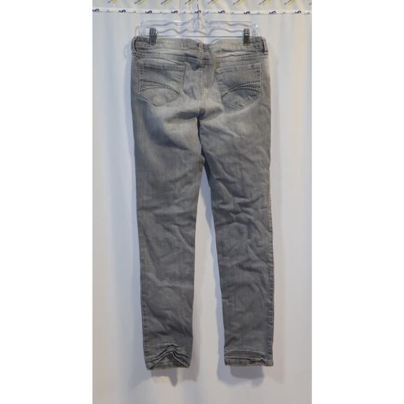 Decree Grey Super Skinny Distressed Jeans Size 11 - Picture 2 of 4